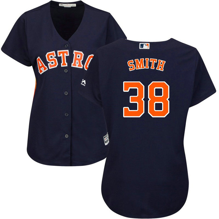 Women - Houston Astros #38 Joe Smith Alternate Navy Cool Base Jersey