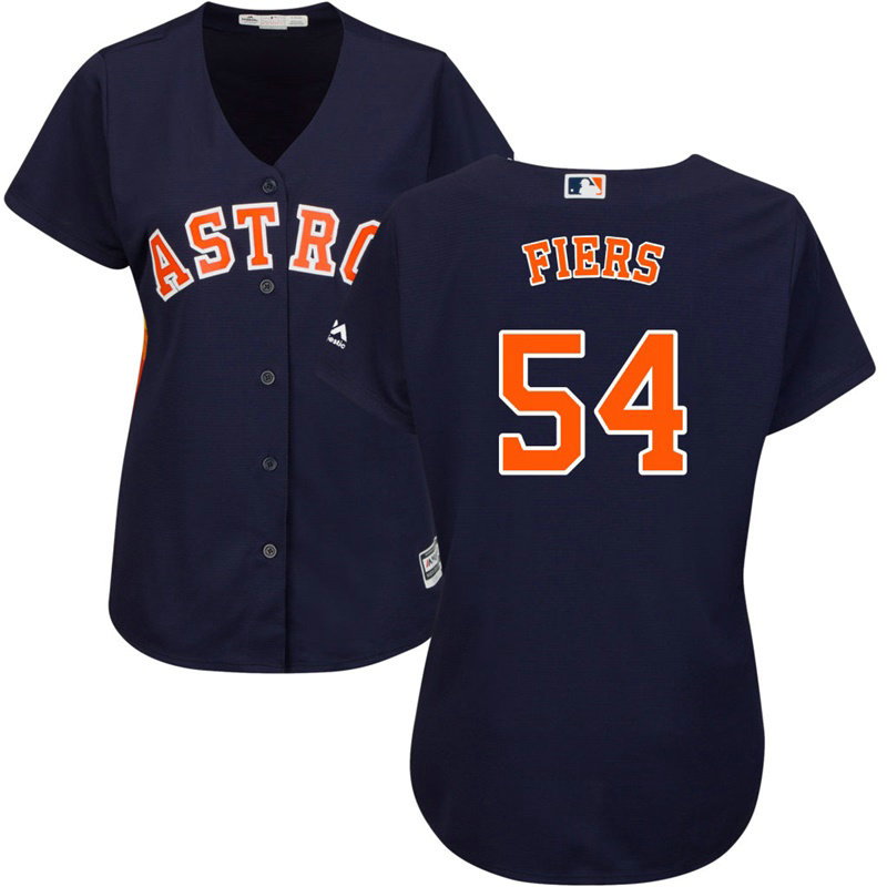 Women - Mike Fiers #54 Houston Astros Alternate Navy Cool Base Jersey Women - Mike Fiers #54 Houston Astros Alternate Navy Cool Base Jersey