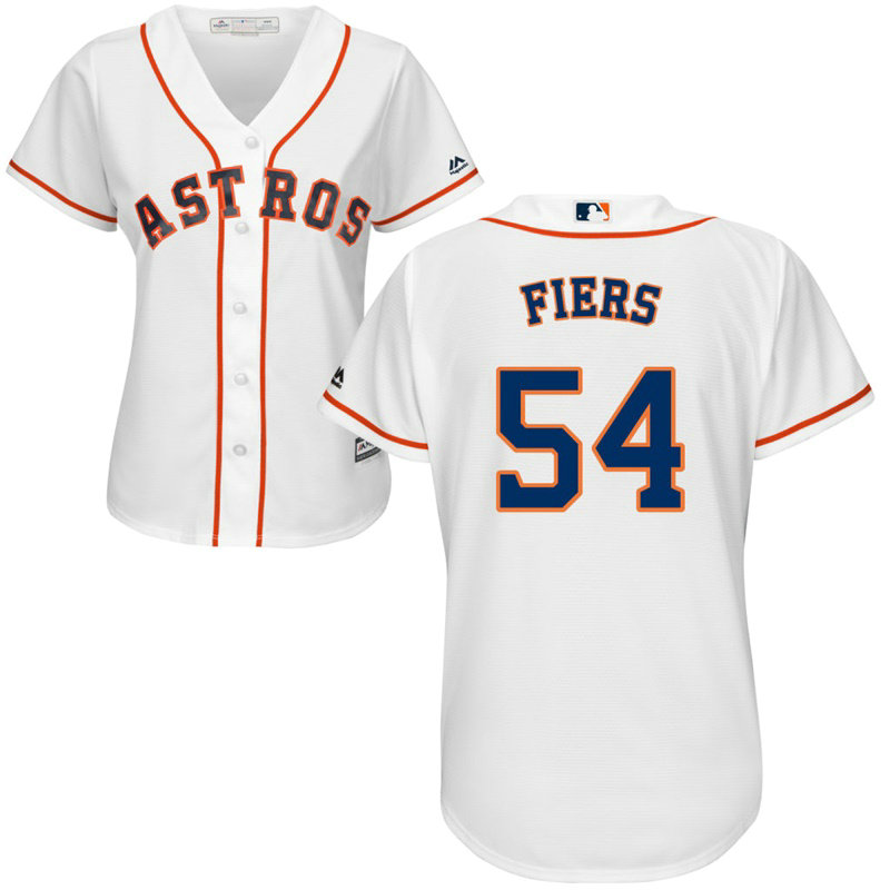 Women - Mike Fiers #54 Houston Astros Home White Cool Base Jersey Women - Mike Fiers #54 Houston Astros Home White Cool Base Jersey