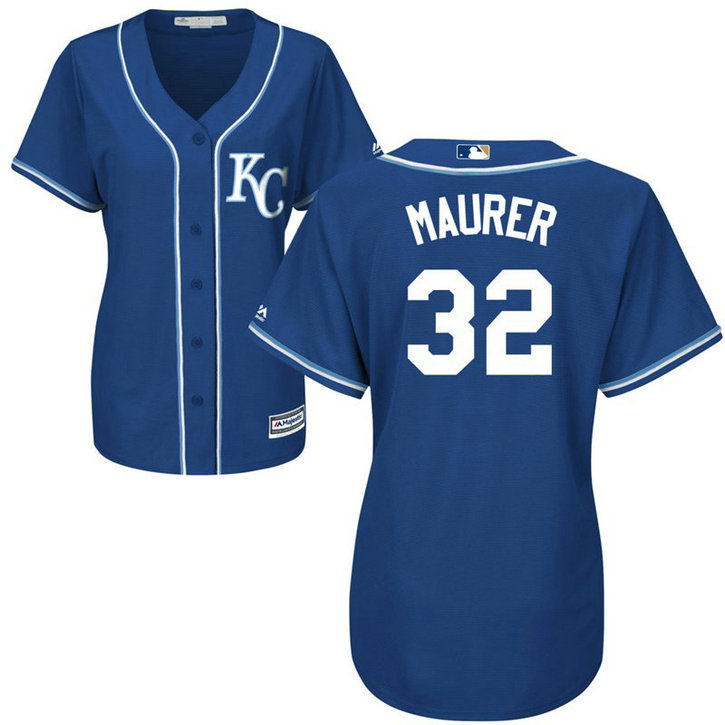 Women - Kansas City Royals #32 Brandon Maurer Alternate Royal Cool Base Jersey Women - Kansas City Royals #32 Brandon Maurer Alternate Royal Cool Base Jersey