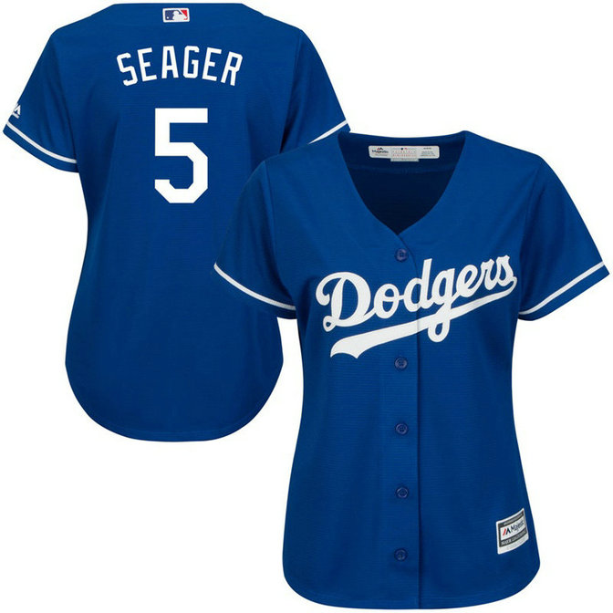 Women - Los Angeles Dodgers #5 Corey Seager Alternate Royal Cool Base Jersey Women - Los Angeles Dodgers #5 Corey Seager Alternate Royal Cool Base Jersey