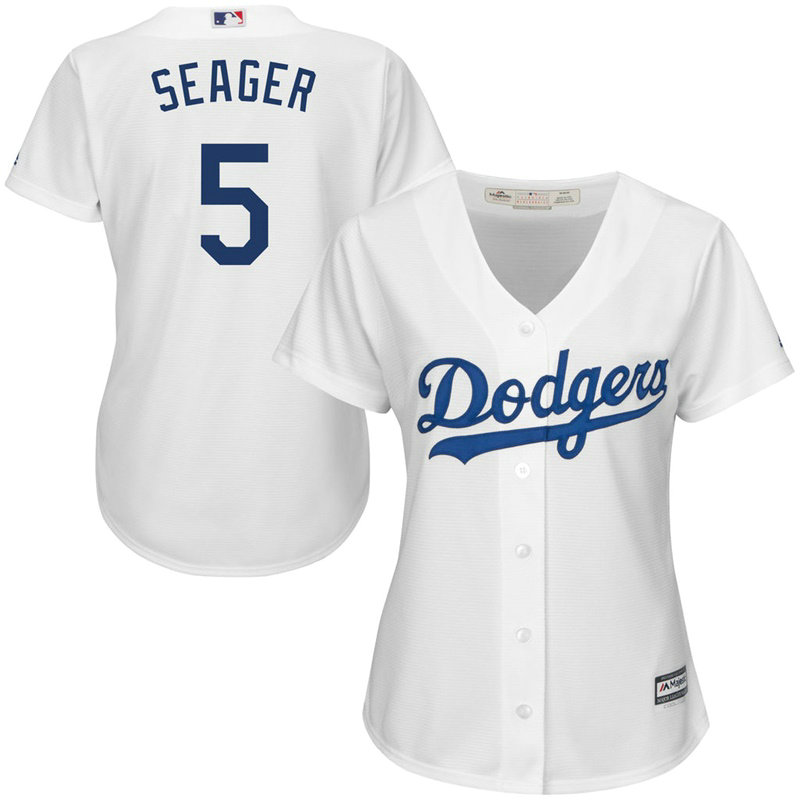 Women - Los Angeles Dodgers #5 Corey Seager Home White Cool Base Jersey Women - Los Angeles Dodgers #5 Corey Seager Home White Cool Base Jersey