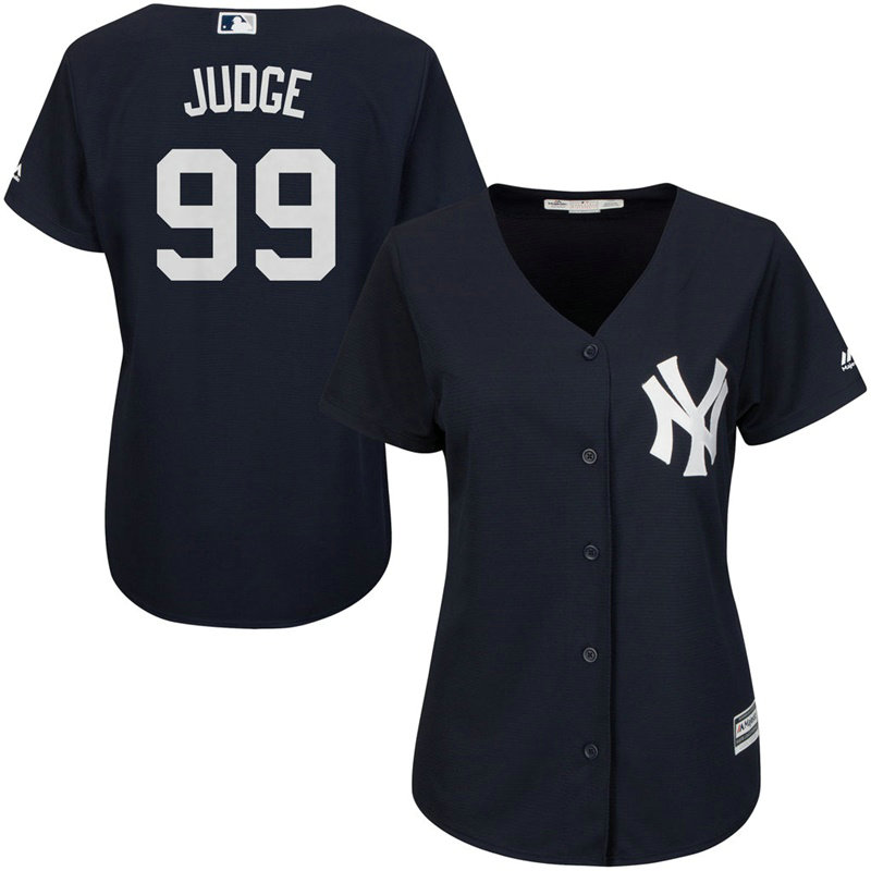 Women - New York Yankees #99 Aaron Judge Fashion Navy Cool Base Jersey