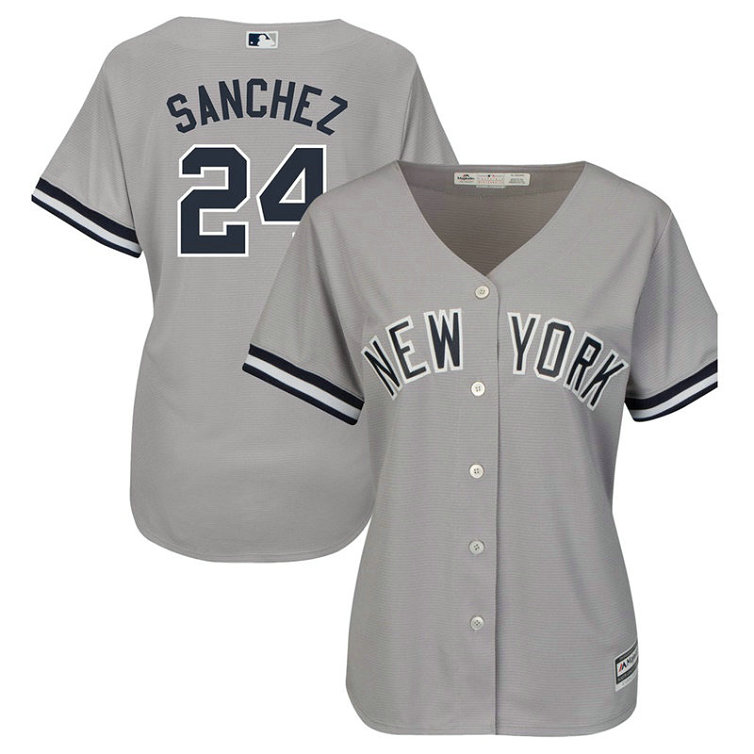 Women - Gary Sanchez #24 New York Yankees Road Grey Cool Base Jersey Women - Gary Sanchez #24 New York Yankees Road Grey Cool Base Jersey