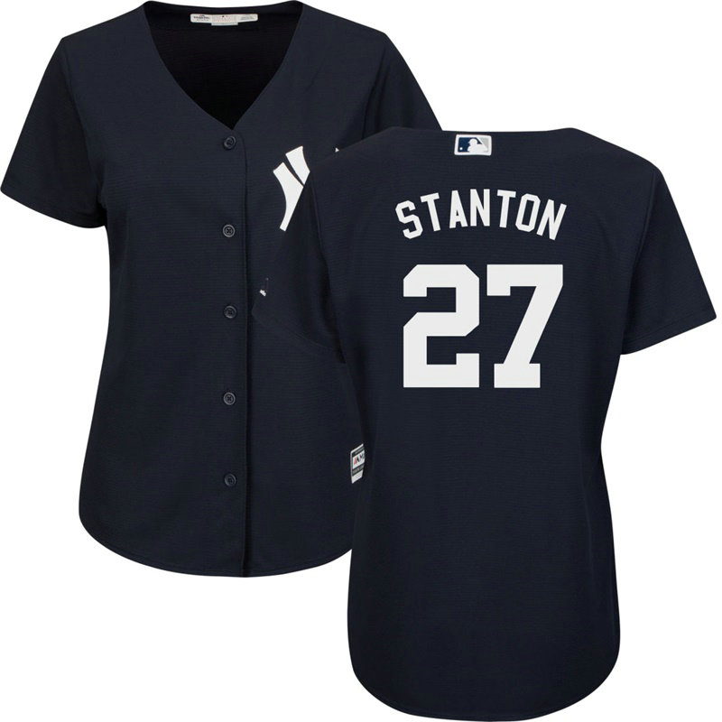 Women - New York Yankees #27 Giancarlo Stanton Alternate Navy Cool Base Jersey Women - New York Yankees #27 Giancarlo Stanton Alternate Navy Cool Base Jersey