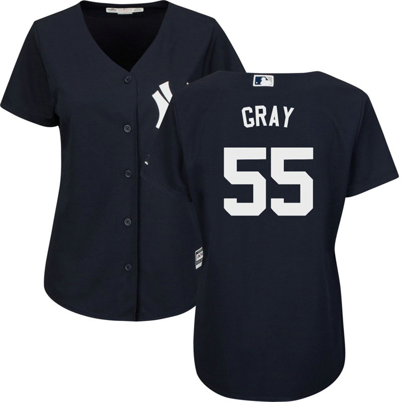 Women - Sonny Grey #55 New York Yankees Alternate Navy Cool Base Jersey Women - Sonny Grey #55 New York Yankees Alternate Navy Cool Base Jersey