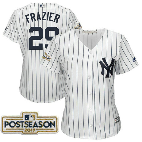 Women - Todd Frazier #29 New York Yankees 2017 Postseason White Cool Base Jersey Women - Todd Frazier #29 New York Yankees 2017 Postseason White Cool Base Jersey