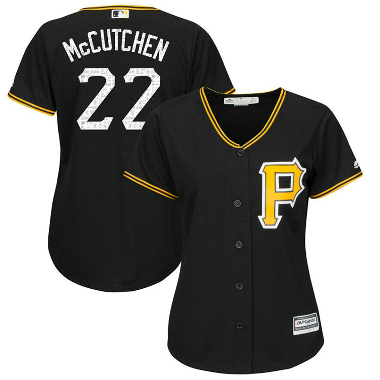 Women - Pittsburgh Pirates #22 Andrew McCutchen Alternate Black Cool Base Jersey