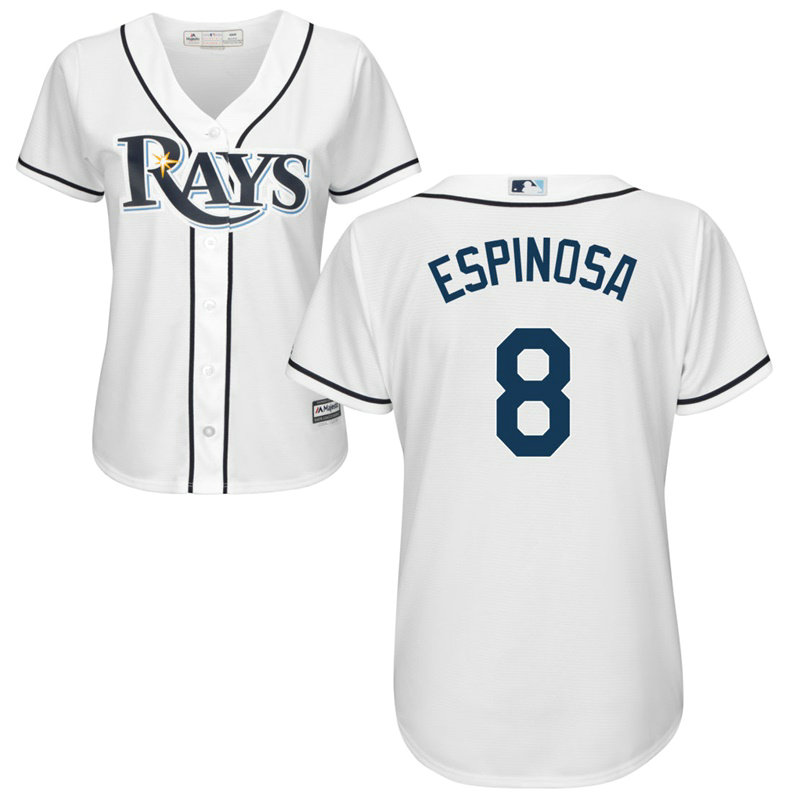Women - Danny Espinosa #8 Tampa Bay Rays Home White Cool Base Jersey Women - Danny Espinosa #8 Tampa Bay Rays Home White Cool Base Jersey