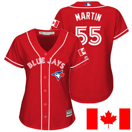 Women - Toronto Blue Jays Russell Martin #55 Red 2016 Canada Day Cool Base Jersey Women - Toronto Blue Jays Russell Martin #55 Red 2016 Canada Day Cool Base Jersey