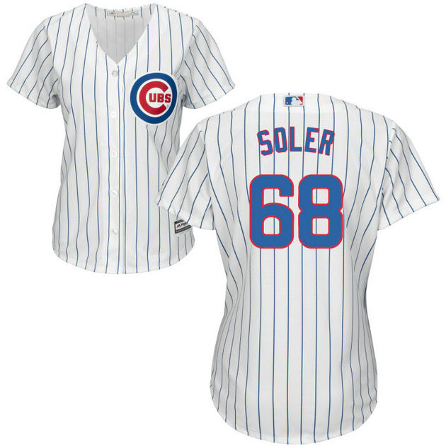 Women - Chicago Cubs Jorge Soler #68 White Official Cool Base Jersey Women - Chicago Cubs Jorge Soler #68 White Official Cool Base Jersey