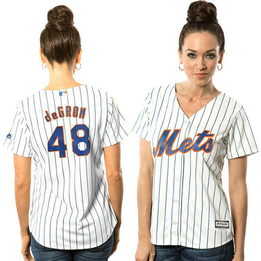 Women - New York Mets Jacob deGrom #48 White Official Cool Base Jersey Women - New York Mets Jacob deGrom #48 White Official Cool Base Jersey