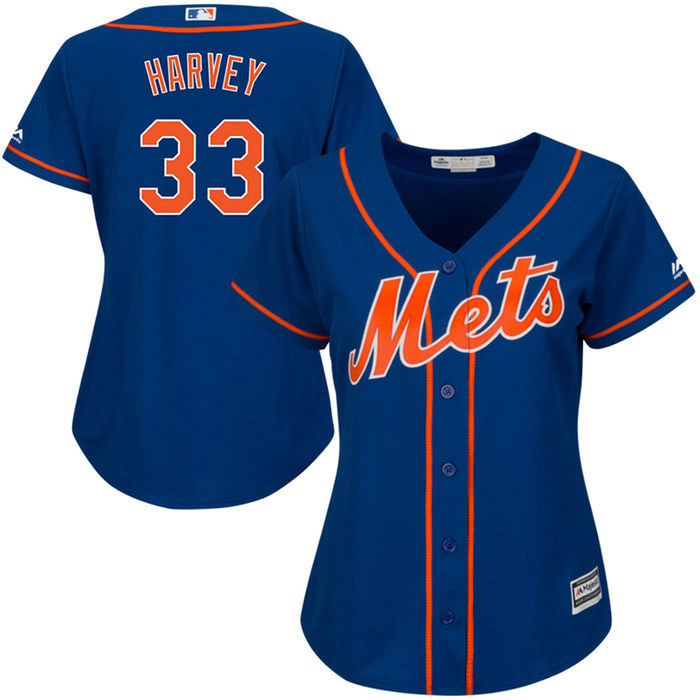 Women - New York Mets Matt Harvey #33 Royal Official Cool Base Jersey Women - New York Mets Matt Harvey #33 Royal Official Cool Base Jersey
