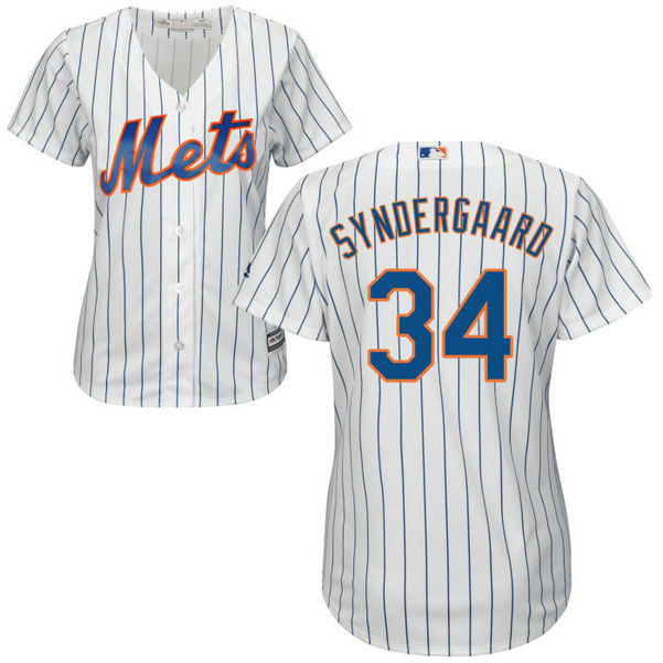 Women - New York Mets Noah Syndergaard #34 White Official Cool Base Jersey Women - New York Mets Noah Syndergaard #34 White Official Cool Base Jersey