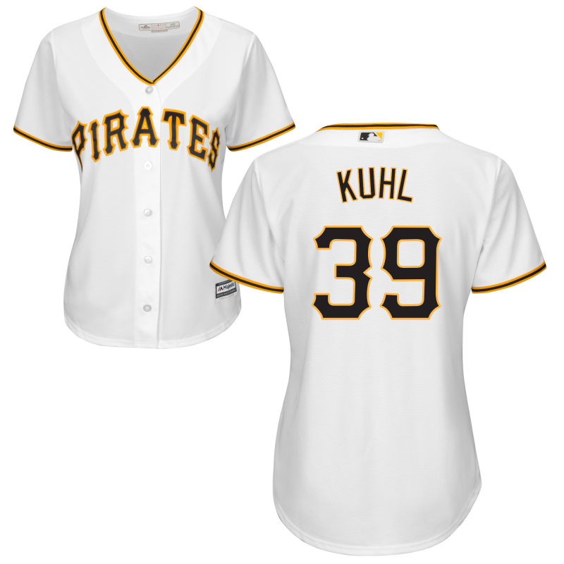 Women - Pittsburgh Pirates Chad Kuhl #39 White Official Cool Base Jersey Women - Pittsburgh Pirates Chad Kuhl #39 White Official Cool Base Jersey