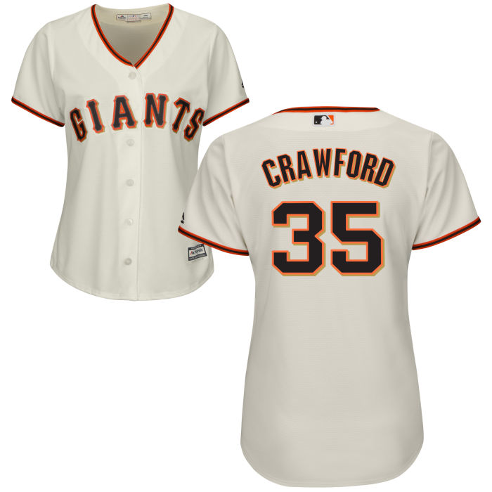 Women - San Francisco Giants Brandon Crawford #35 Cream Official Cool Base Jersey Women - San Francisco Giants Brandon Crawford #35 Cream Official Cool Base Jersey