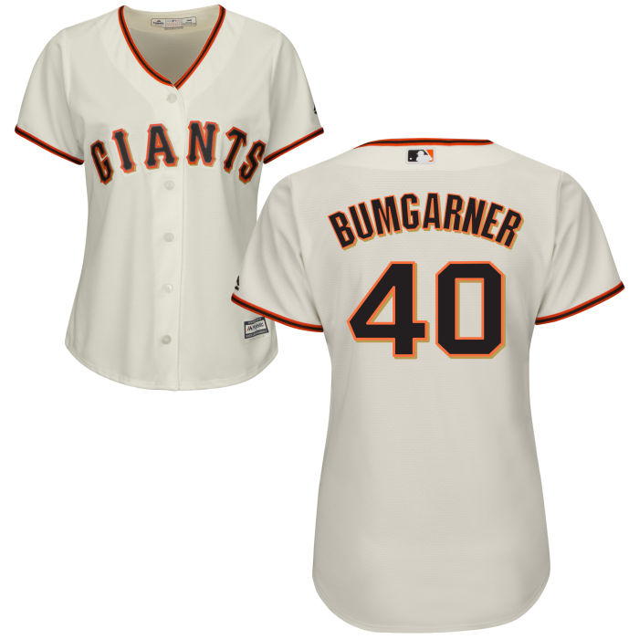 Women - San Francisco Giants Madison Bumgarner #40 Cream Official Cool Base Jersey Women - San Francisco Giants Madison Bumgarner #40 Cream Official Cool Base Jersey