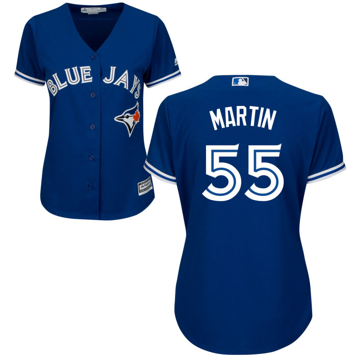 Women - Toronto Blue Jays Russell Martin #55 Royal Official Cool Base Jersey