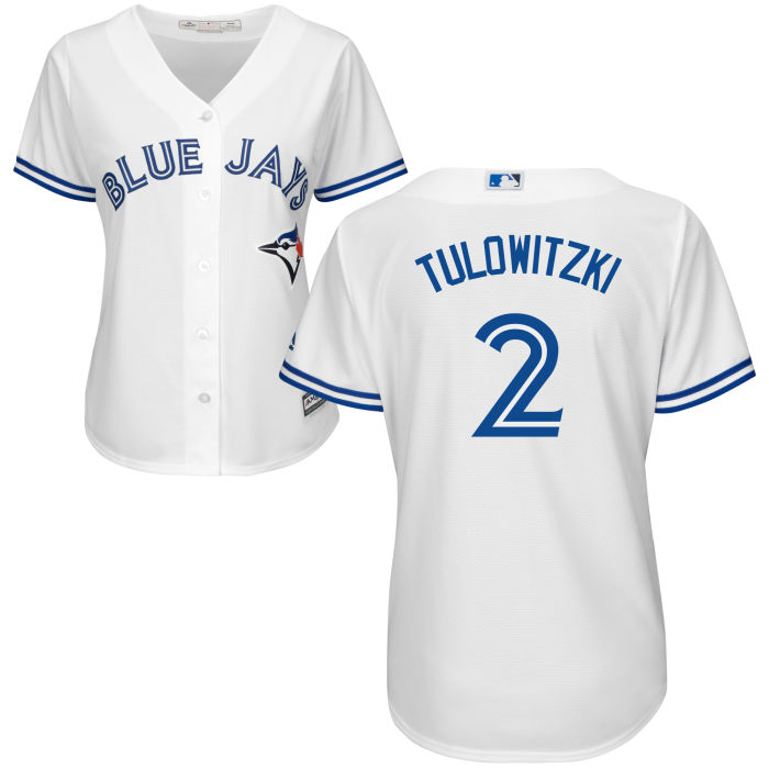 Women - Toronto Blue Jays Troy Tulowitzki #2 White Official Cool Base Jersey