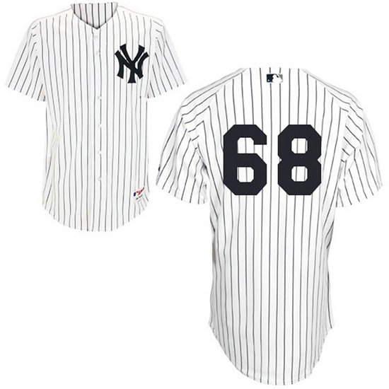 New York Yankees #68 Dellin Betances Authentic White/Navy Blue Pinstripe Home Jersey