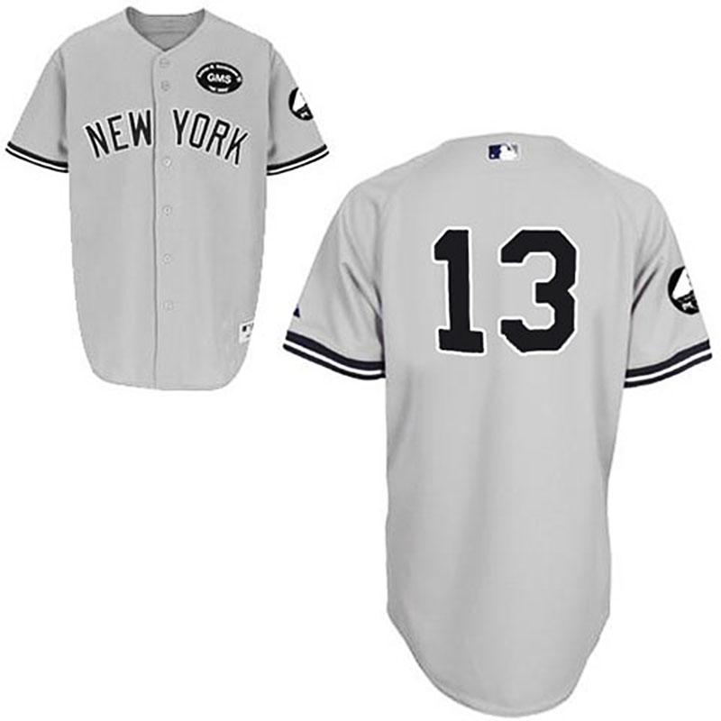 New York Yankees #13 Alex Rodriguez GMS "The Boss" Grey Jersey