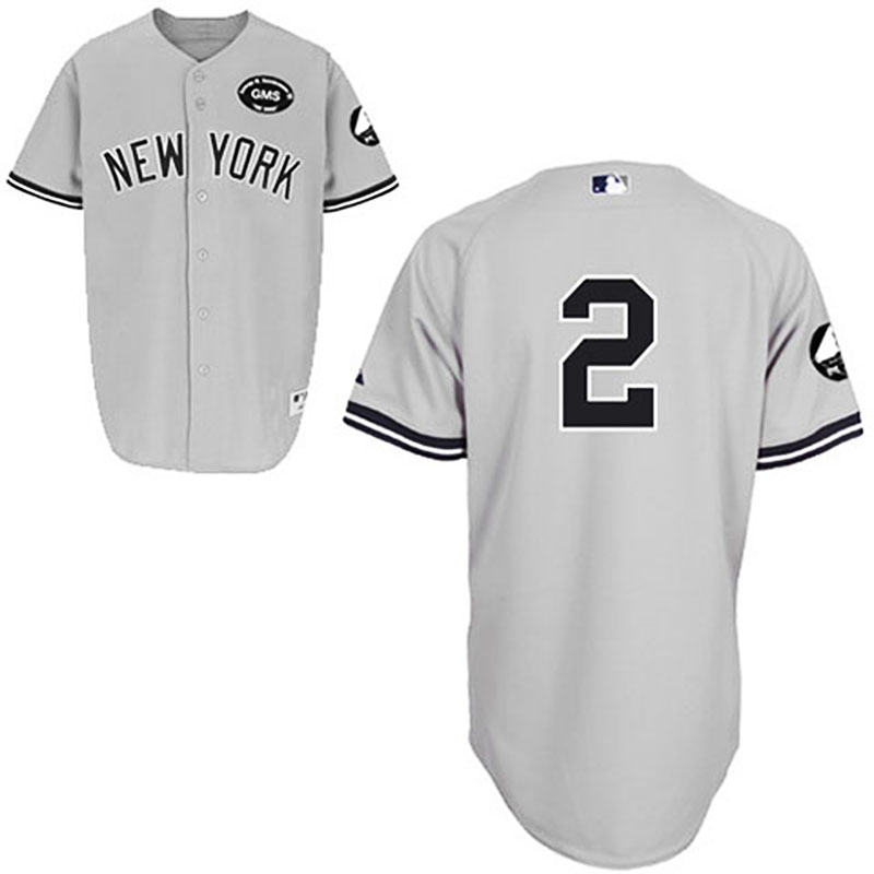 New York Yankees #2 Derek Jeter GMS "The Boss" Grey Jersey