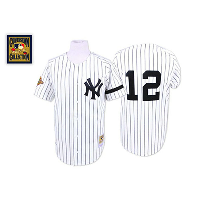 New York Yankees #12 Wade Boggs White Throwback Home Jersey New York Yankees #12 Wade Boggs White Throwback Home Jersey