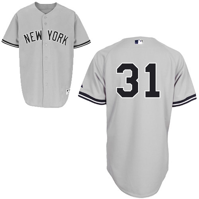 New York Yankees #31 Ichiro Suzuki Authentic Grey Away Jersey New York Yankees #31 Ichiro Suzuki Authentic Grey Away Jersey
