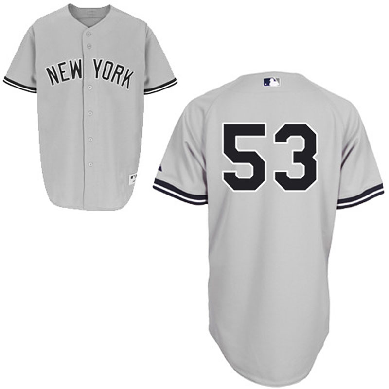 New York Yankees #53 Austin Romine Authentic Grey Away Jersey