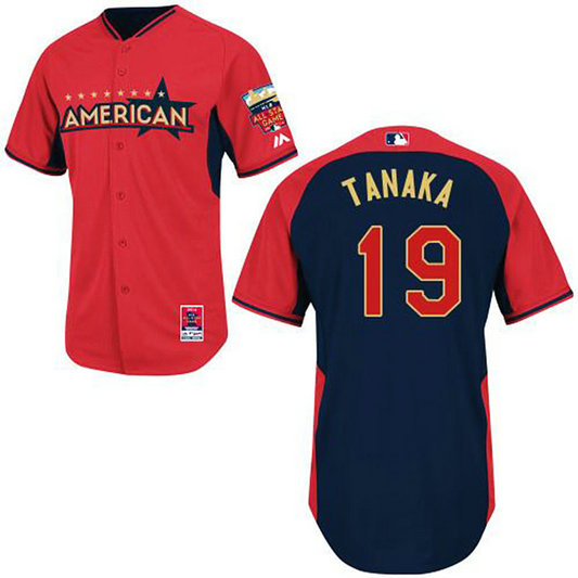 New York Yankees #19 Masahiro Tanaka Authentic Red/Navy American League 2014 All Star BPJersey