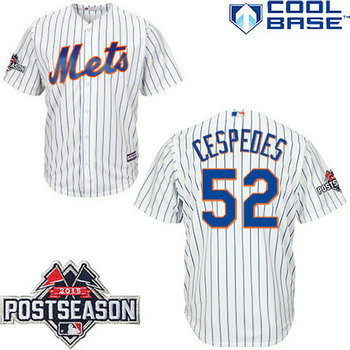 New York Mets #52 Yoenis Cespedes White Cool Base Home Jersey New York Mets #52 Yoenis Cespedes White Cool Base Home Jersey