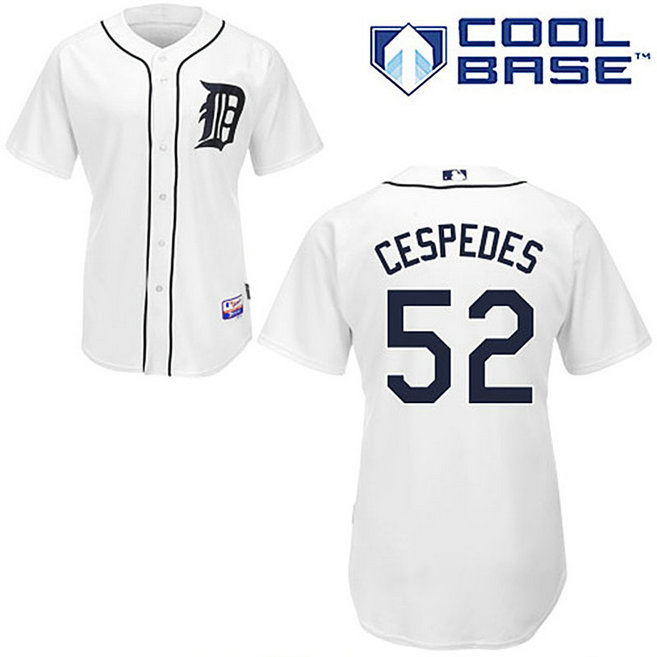 Detroit Tigers #52 Yoenis Cespedes White Jersey Detroit Tigers #52 Yoenis Cespedes White Jersey