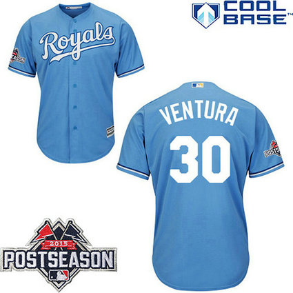 Kansas City Royals Yordano Ventura Postseason Patch Light Blue Jersey Kansas City Royals Yordano Ventura Postseason Patch Light Blue Jersey