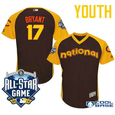 YOUTH 2016 All-Star National Chicago Cubs Kris Bryant #17 Brown Third Baseman Cool Base Jersey YOUTH 2016 All-Star National Chicago Cubs Kris Bryant #17 Brown Third Baseman Cool Base Jersey