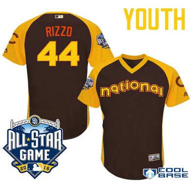 YOUTH 2016 All-Star National Chicago Cubs Anthony Rizzo #44 Brown First Baseman Cool Base Jersey YOUTH 2016 All-Star National Chicago Cubs Anthony Rizzo #44 Brown First Baseman Cool Base Jersey