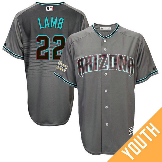YOUTH Jake Lamb #22 Arizona Diamondbacks 2017 Postseason Grey Cool Base Jersey YOUTH Jake Lamb #22 Arizona Diamondbacks 2017 Postseason Grey Cool Base Jersey