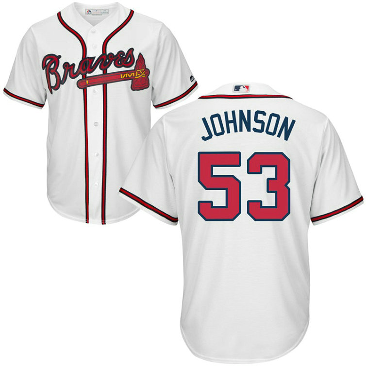 YOUTH Atlanta Braves #53 Jim Johnson Home White Cool Base Jersey YOUTH Atlanta Braves #53 Jim Johnson Home White Cool Base Jersey