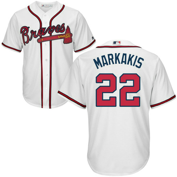 YOUTH Atlanta Braves #22 Nick Markakis Home White Cool Base Jersey YOUTH Atlanta Braves #22 Nick Markakis Home White Cool Base Jersey
