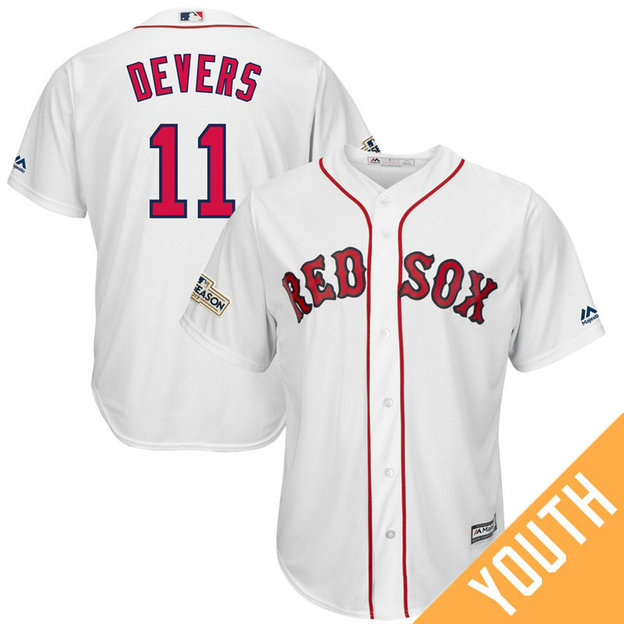 YOUTH Rafael Devers #11 Boston Red Sox 2017 Postseason White Cool Base Jersey YOUTH Rafael Devers #11 Boston Red Sox 2017 Postseason White Cool Base Jersey
