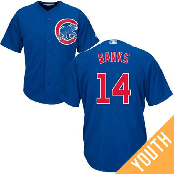 YOUTH Ernie Banks #14 Chicago Cubs Replica Alternate Royal Cool Base Jersey YOUTH Ernie Banks #14 Chicago Cubs Replica Alternate Royal Cool Base Jersey