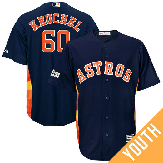 YOUTH Dallas Keuchel #60 Houston Astros 2017 Postseason Navy Cool Base Jersey YOUTH Dallas Keuchel #60 Houston Astros 2017 Postseason Navy Cool Base Jersey