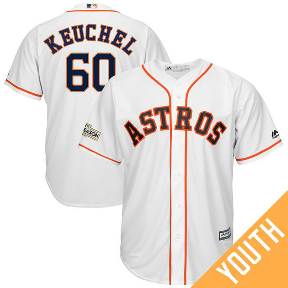 YOUTH Dallas Keuchel #60 Houston Astros 2017 Postseason White Cool Base Jersey YOUTH Dallas Keuchel #60 Houston Astros 2017 Postseason White Cool Base Jersey