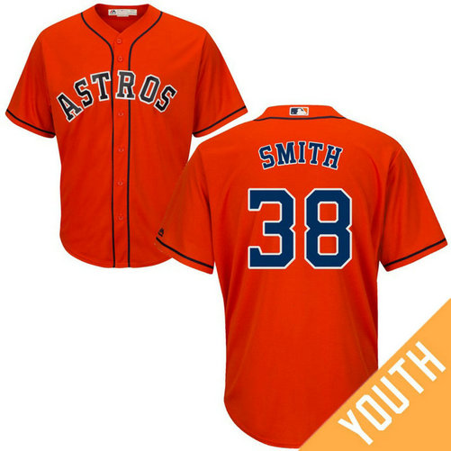 YOUTH Houston Astros #38 Joe Smith Alternate Orange Cool Base Jersey