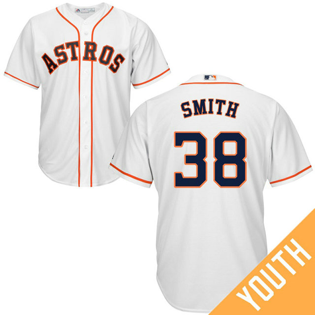 YOUTH Houston Astros #38 Joe Smith Home White Cool Base Jersey