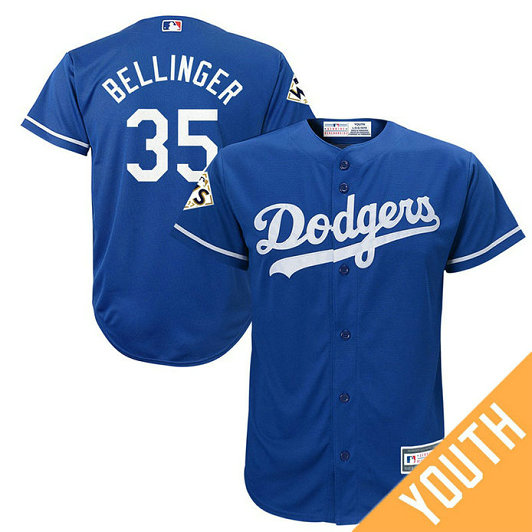 YOUTH Cody Bellinger #35 Los Angeles Dodgers 2017 World Series Bound Royal Cool Base Jersey YOUTH Cody Bellinger #35 Los Angeles Dodgers 2017 World Series Bound Royal Cool Base Jersey