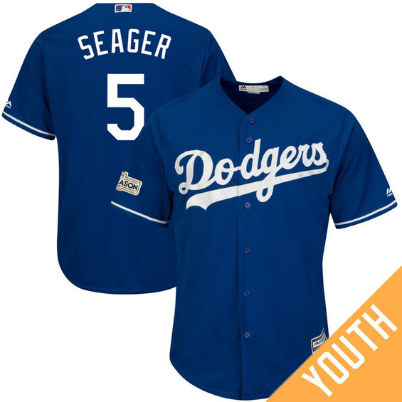 YOUTH Corey Seager #5 Los Angeles Dodgers 2017 Postseason Royal Cool Base Jersey YOUTH Corey Seager #5 Los Angeles Dodgers 2017 Postseason Royal Cool Base Jersey
