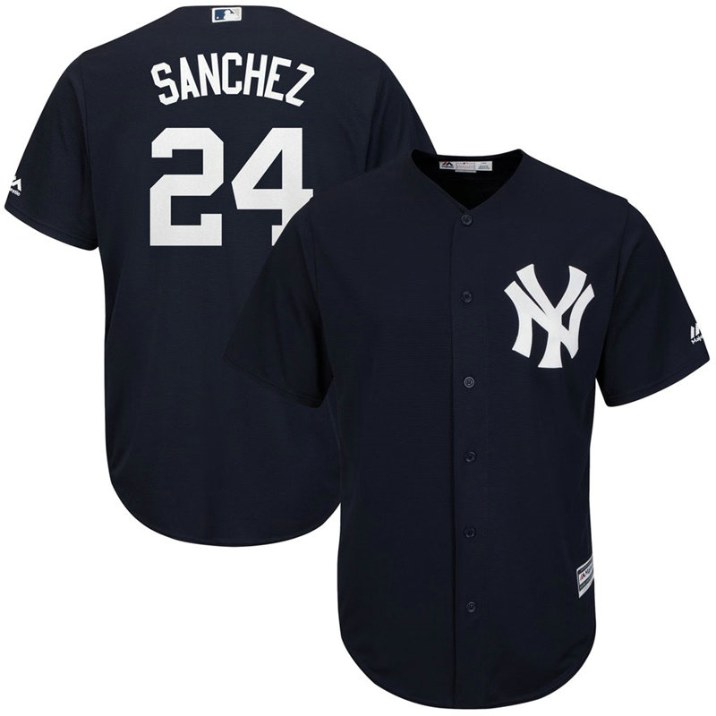 YOUTH New York Yankees #24 Gary Sanchez Replica Fashion Navy Cool Base Jersey