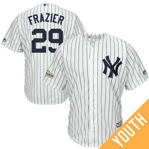 YOUTH Todd Frazier #29 New York Yankees 2017 Postseason White Cool Base Jersey