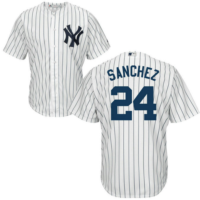 YOUTH New York Yankees #24 Gary Sanchez Home White Cool Base Jersey YOUTH New York Yankees #24 Gary Sanchez Home White Cool Base Jersey