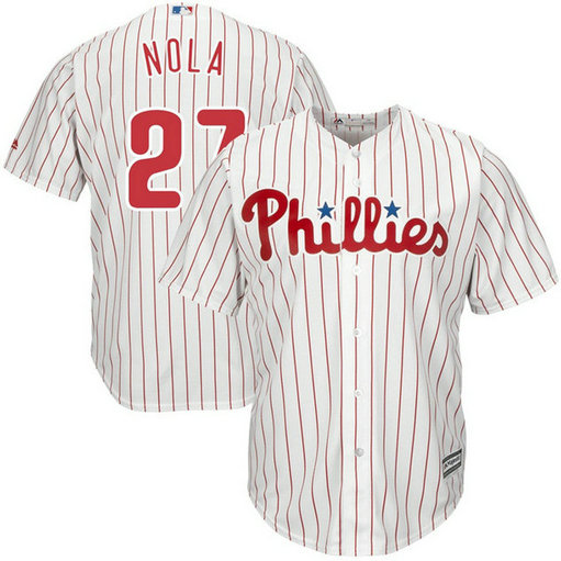 YOUTH Philadelphia Phillies #27 Aaron Nola Home White Cool Base Jersey YOUTH Philadelphia Phillies #27 Aaron Nola Home White Cool Base Jersey